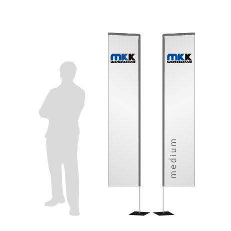 Beachflag Rechteck | Medium (300 cm) | beidseitig bedruckt