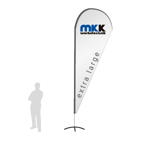 Beachflag Drop | Extra Large (460 cm) | einseitig bedruckt