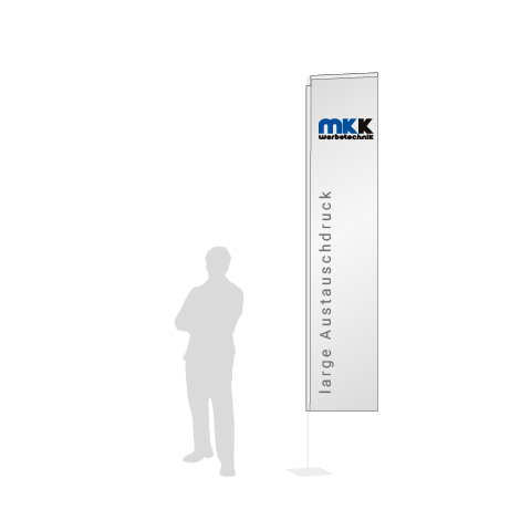 Beachflag Rechteck Austauschdruck | Large (400 cm) | einseitig bedruckt