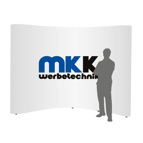 Pop-Up Faltwand | 4 x 3 Felder gebogen | einseitig bedruckt