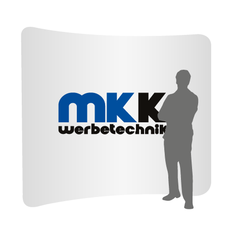 Textilwand ALU | 300er gebogen | einseitig bedruckt
