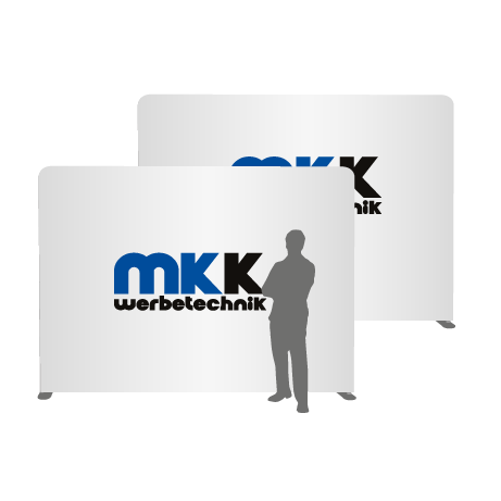 Textilwand ALU | 300er gerade | beidseitig bedruckt
