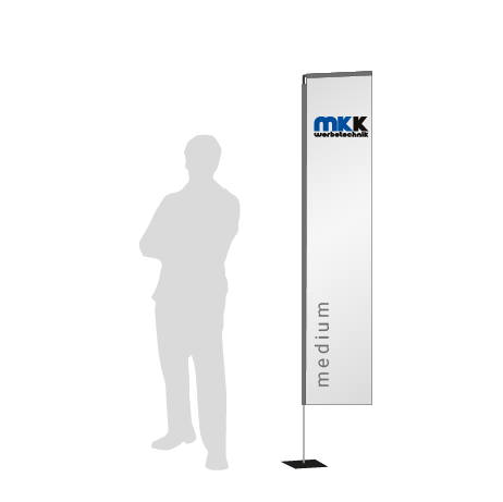 Beachflag Rechteck | Medium (300 cm) | einseitig bedruckt